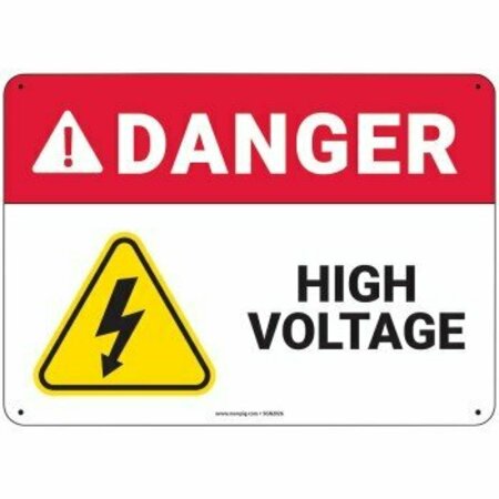 PIG PIG High Voltage Sign 14" x 10" Aluminum 14" L x 10" H SGN2026-10X14-ALM